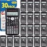 30 Pack Scientific Calculators, 2-Line Large Screen Display 240 Functions Scientific Calculators for Students, Math A...