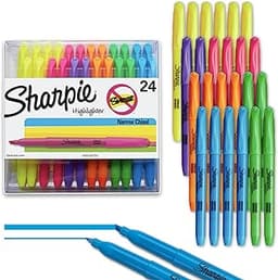 Sharpie Pocket Highlighters, Chisel Tip, Assorted Colors, 24 Count - Back to School, Office, Teacher Supplies