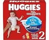 Huggies Size 2 Diapers, Little Snugglers Baby Diapers, Size 2 (12-18 lbs), 186 Count (3 Packs of 62), Packaging May Vary