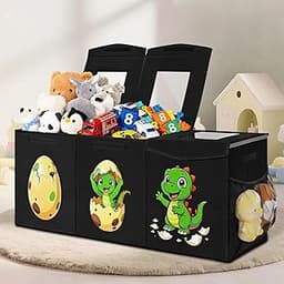 Livole 145L Toy Box, Collapsible Kids Toy Chest Bins with Lids Sturdy Large Toy Storage Organizer Boxes Baskets for B...
