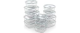 Razab 24 Pc Airtight Glass Food Storage Containers - Glass Meal Prep Containers - Freezer to Oven Safe - Steam Releas...