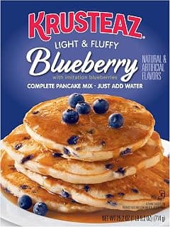 Krusteaz Light & Fluffy Complete Pancake Mix, Blueberry 25.2 Ounce (Pack of 2)