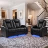 Weilianda Power Reclining Sofa for Living Room, Black