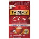 Twinings French Vanilla Chai Spiced Black Tea Bags, 20 CT Box (1 Pack) | Sweet Vanilla & Savoury Cinnamon, Ginger, Ca...