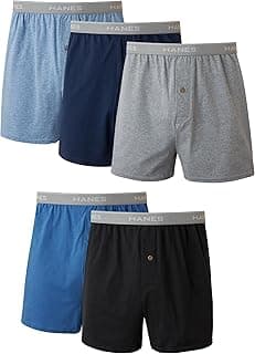 Hanes mens Underwear Boxers Pack, Cool and Breathable Cotton Underwear, Exposed and Comfortflex Waistbands, Multi-pack