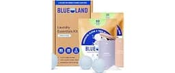 BLUELAND Laundry Essentials Kit, Free & Clear | 100% Plastic-Free Laundry Detergent Tablets, Free & Clear Scent, Oxi ...
