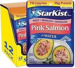 StarKist Wild Pink Salmon - Boneless, Skinless - 2.6 oz Pouch (Pack of 12)
