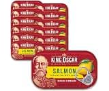 King Oscar Skinless & Boneless Salmon in Olive Oil Lemon, 4.05 oz, 12-Pk | Atlantic Salmon, Hand Packed, Gluten Free,...