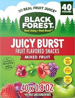 Black Forest, Juicy Burst, Fruit Flavored Snacks, Mixed Fruit Flavors, A Juicy Burst of Natural Flavors, Made with Re...