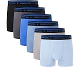 BAMBOO COOL Boys' Underwear Moisture-Wicking Brethable Boxer Briefs Soft Lightweight Tag-Free with Fly Pouch 6-Pack