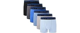 BAMBOO COOL Boys' Underwear Moisture-Wicking Brethable Boxer Briefs Soft Lightweight Tag-Free with Fly Pouch 6-Pack