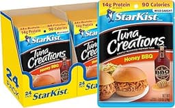 StarKist Tuna Creations Honey BBQ, 2.6oz Pouch, 24-Pack | 14g Protein Per Serving, Wild Caught, Shelf Stable Seafood,...
