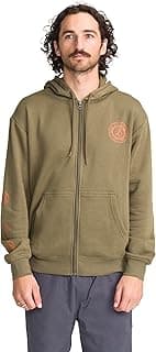 Volcom Men's Butter Zip Full Zip Pullover Hoodie Sweatshirt – Soft Fleece Kangaroo Pockets