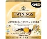 Twinings Camomile, Honey & Vanilla Herbal Tea Individually Wrapped Bags, 100 Count (Pack of 1), Naturally Caffeine-Fr...