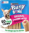 Purina Busy Bone Tiny Toy Breed Dog Chew Treats, Original, 60 ct Pouch
