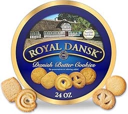 Royal Dansk Danish Butter Cookies, Premium Assorted Cookies Made with Real Butter, Great for Sharing and Hosting, 24 oz