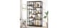 Tribesigns Industrial Bookshelf Bookcase with 9 Open Shelf (Rustic Brown) | 5-Tier Freestanding Tall Bookshelves, Eta...