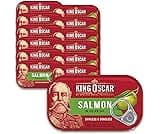 King Oscar Premium Salmon in Olive Oil, 4.05-Ounce Cans (Pack of 12, Packaging May Vary), Skinless & Boneless Salmon