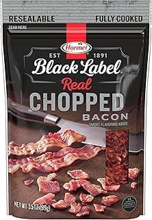 HORMEL BLACK LABEL Snacks Pouch - Chopped Bacon, Fully Cooked Bacon, Snack Bags, 3.5 oz Pouch