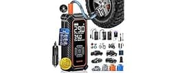 OlarHike Cordless Tire Inflator Portable Air Compressor, Dual Power Mode - 9000 mAh & 12V DC, Air Pump for Car Tires,...