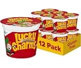 Lucky Charms Cereal with Marshmallows, 12 Single Serve Cereal Cups, 1.7 oz | Pour Milk Right in the Cup, No Bowl Need...