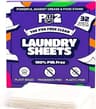 PV2 PVA-Free Laundry Detergent Sheets, Fragrance Free, Up to 64 Loads/32 Ct