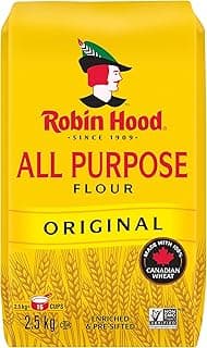 Robin Hood Flour, Original All Purpose White Flour, Made with 100% Canadian Wheat, 2.5 kg
