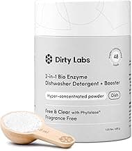Dirty Labs | Dishwasher Detergent and Booster | Scent Free | 48 Loads (1 lb) | Ultra Clean, Spot Free, Quick Wash Opt...