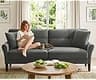 Loveseat Sofa, 69" Love Seat Couches, Comfy Velvet Small Couches for Small Spaces with 2 Pillows, Tool-Free Setup Sof...