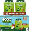 GoGo squeeZ No Sugar Added Applesauce and Fruit Puree, Apple Cinnamon, 3.2 oz Pouches (Pack of 12), Fruit Snacks for ...