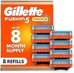 Gillette Fusion5 Power Razor Blade Refills for Men, 8 Count, with Precision Trimmer