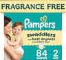 Pampers Swaddlers Diapers, Size S2 (10-22 lbs), 84 Count, Absorbent, Keeps Baby Dry and Comfortable, Pediatrician Rec...