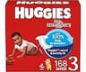 Huggies Size 3 Diapers, Little Snugglers Baby Diapers, Size 3 (16-28 lbs), 168 Count (6 Packs of 28), Packaging May Vary