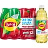 Lipton Zero Sugar Iced Tea, Green Tea Mixed Berry, 16.9 fl oz Bottles, (12 Pack), 100% DV Vitamin C