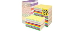 YesBes 100 Pack Small Mini Notebook Bulk, 3.5x5.5 Lined Pocket Notebook with Colored Cover, 10 Colors 24 Sheets (48 P...