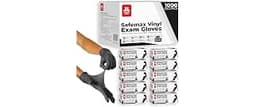 London Labs Black Synthetic Vinyl Exam Gloves Powder Free and Latex Free