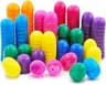 The Dreidel Company Fillable Easter Eggs 50-Pack with Hinge Bulk Colorful Bright Plastic Easter Eggs, Perfect for Eas...