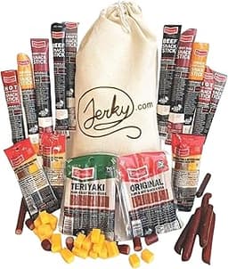 Jerky.com 26pc Meat Sticks Variety Pack - Fathers Day Gift for Dad - Beef Jerky Gifts for Men - Low Sugar & High Prot...