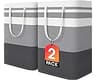 HomeHacks 2 Pack Large Laundry Baskets, Waterproof, Freestanding Laundry Hampers, Collapsible Clothes Hamper with Rei...