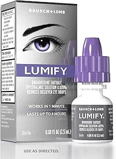 LUMIFY Eye Drops for Red Eyes, Redness Reliever for Brighter Looking Eyes, Works in 1 Minute & Lasts Up to 8 Hours, E...