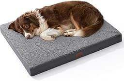 Bedsure Dog Beds Large Sized Dog - Comfy Flat Pet Beds with Removable Washable Cover, Orthopedic Egg Crate Foam Puppy...