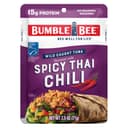 Bumble Bee Spicy Thai Chili Seasoned Tuna Pouch, 2.5 oz | Wild Caught Tuna, Ready to Eat, 15g Protein per Packet, Glu...