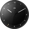 Braun Classic Large Analogue Wall Clock with Silent Sweep Movement, Easy to Read, 30cm Diameter in Black, Model BC17B.
