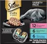 Sheba Perfect Portions Wet Cat Food Cuts in Gravy, Cat Food Wet Recipe, Sustainable Salmon, Tuna, White Fish and Tuna...