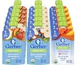 Gerber Organic Baby Food Pouches, 2nd Foods for Sitter, Fruit & Veggie Variety Pack, 3.5 Ounce (Set of 18)