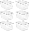 Vtopmart 6 Pack Clear Stackable Storage Bins with Lids, Large Plastic Containers with Handle for Pantry Organizer and...