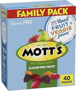 Mott's Assorted Fruit Snacks Family Pack, Gluten Free Gummies, Made with Fruit & Veggie Juice, Good Source of Vitamin...