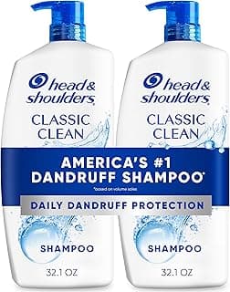 Head & Shoulders Anti-Dandruff Shampoo with 1% Pyrithione Zinc, Classic Clean Shampoo Twin Pack, Daily Use, Flake Con...
