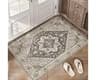 Tangsoo 2x3 Washable Rugs for Entryway, Vintage Non Slip Small Area Rug | Farmhouse Indoor Front Door Rug, Soft Low P...