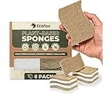 Plant-Based Kitchen Sponges (6 Pack) | USDA Biobased Certified | FSC & PETA Approved | Natural Cellulose & Coconut Sc...